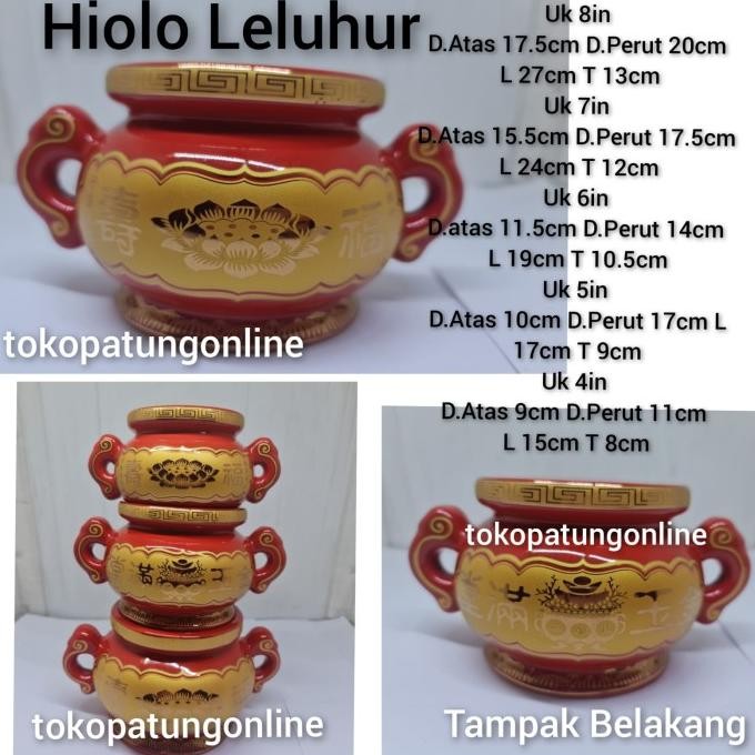 

Ready Hiolo Leluhur Cu Sien Keramik Merah 7in