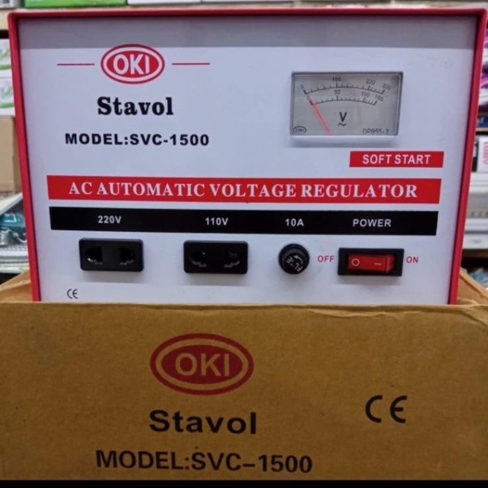 TERBARU OKI SVC - 1500 Stabilizer/AC AUTOMATIC VOLTAGE REGULATOR 1500W TEMBAGA