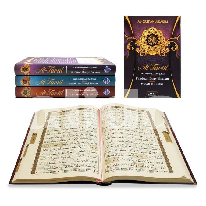 

siap kirim alquran tajwid waqaf ibtida at-tartil b5 al-quran attartil suara agung