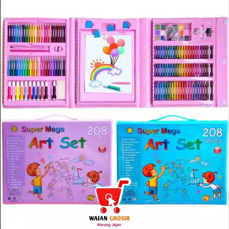 

Crayon Art Set 208 Pcs / Crayon Spidol Gambar Mewarnai Anak