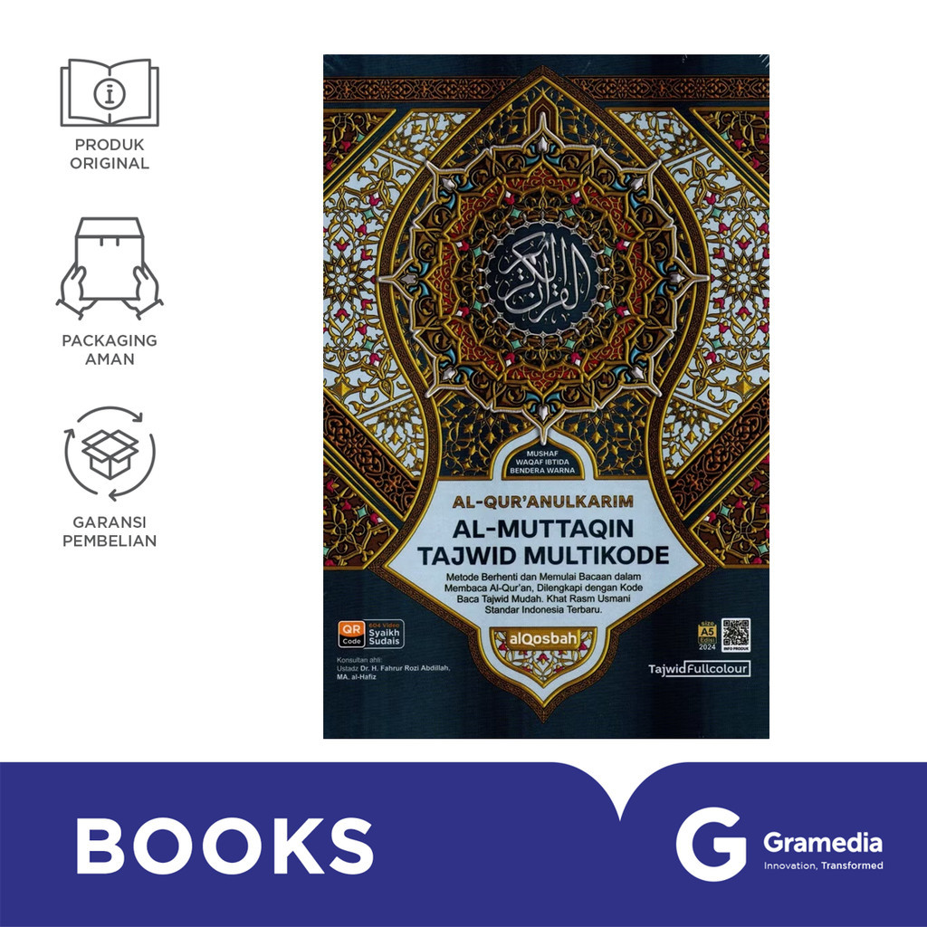 Al-Quran Qosbah Al-Muttaqin Tajwid Multikode A5