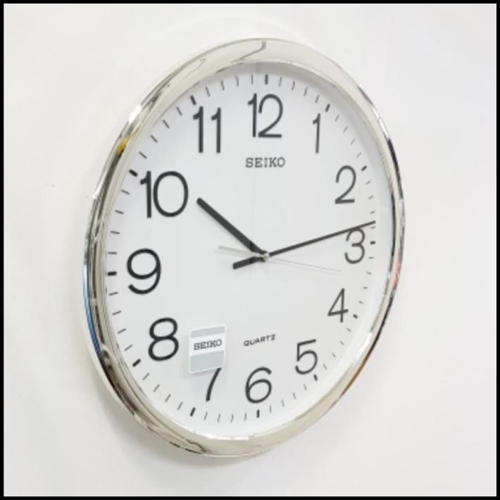 Jam Dinding Seiko Ukuran Besar Diameter 40 Cm 16 Inch Putih Original