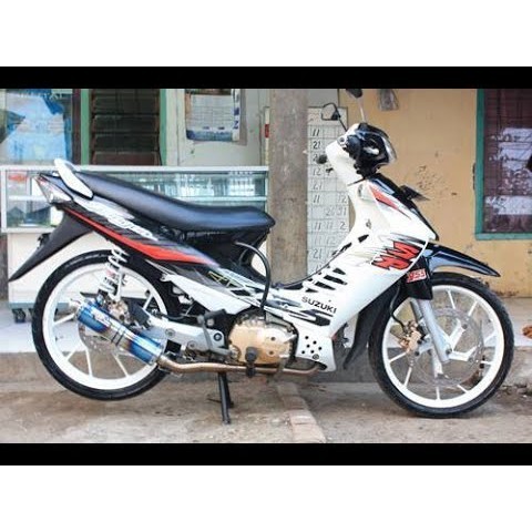 Best Quality Striping Stiker Motor Suzuki Shogun Sp 125 2007 Hitam-Putih