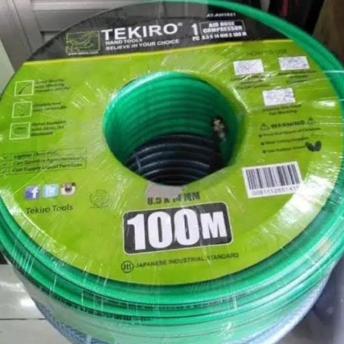 SELANG ANGIN KOMPRESOR TEKANAN TINGGI 100 METER TEKIRO 8,5 X 14MM /
