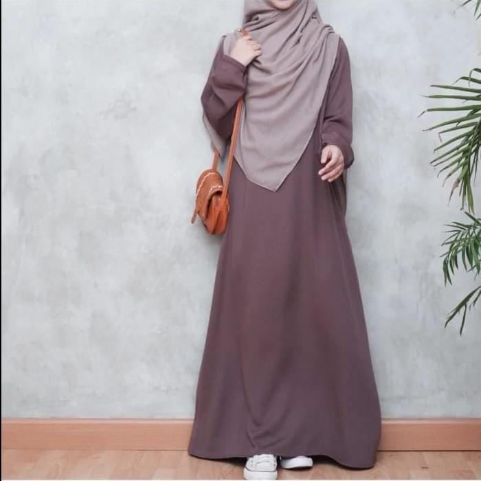 NEW Kyoya Official Shop - Freya Plain Dress | Baju Gamis Wanita - HIJAU BOTOL