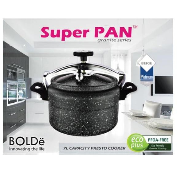 BOLDE Presto Cooker 7L Granite Black Baru
