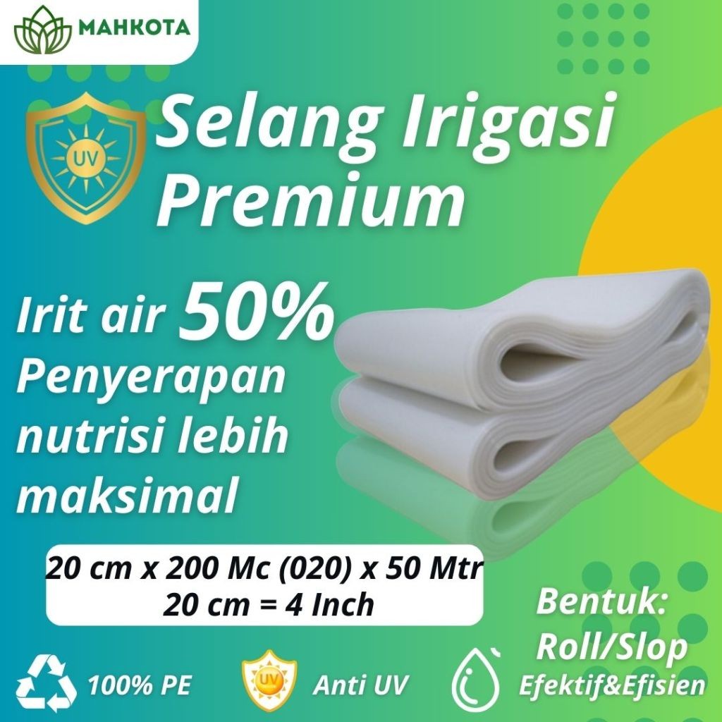 Selang Sawah 4 Inch Selang Irigasi 4 Inch Putih Selang Plastik Tebal 020 Panjang 50 Meter
