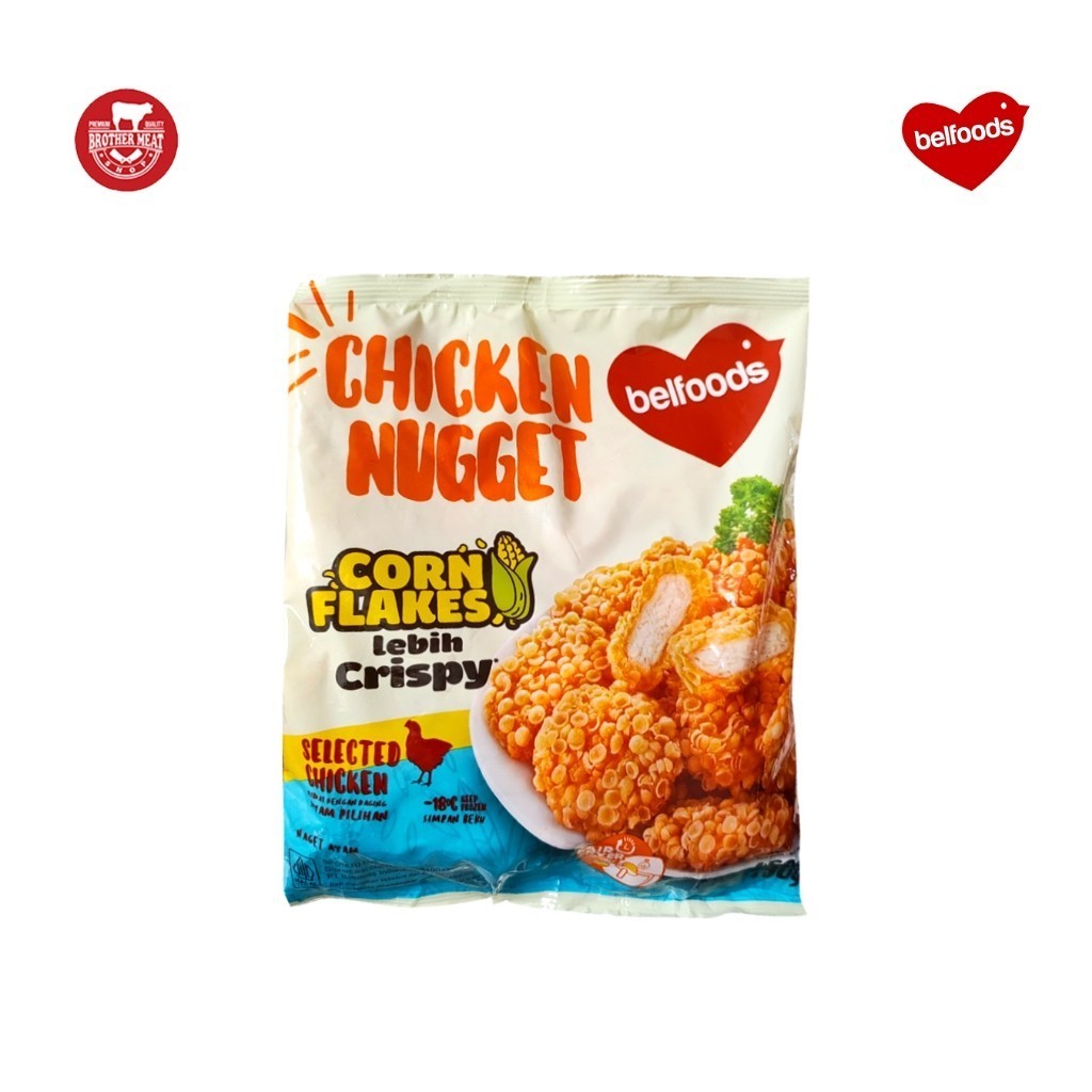 

Belfoods Chicken Nugget Corn Flakes 450gr, Halal - Brothermeatshop