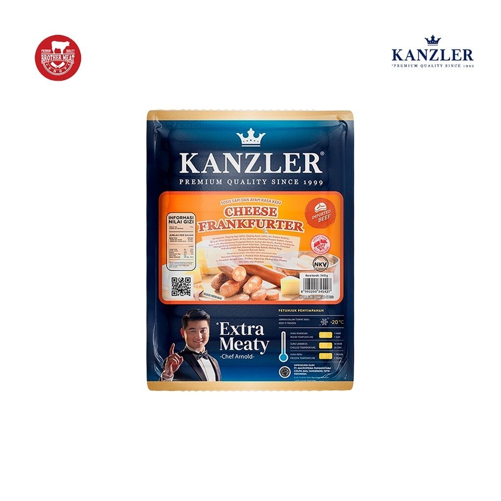 

Kanzler Cheese Frankfurter 360gr | Sosis Ayam