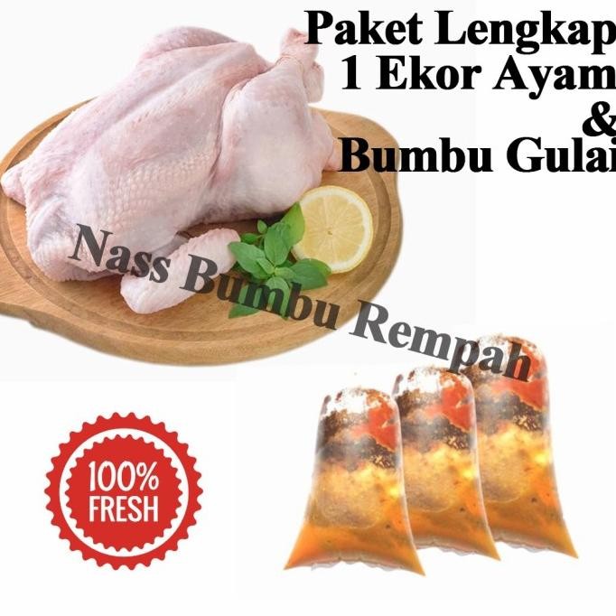 

paket lengkap ayam 1ekor dan bumbu gulai gule siap masak HT