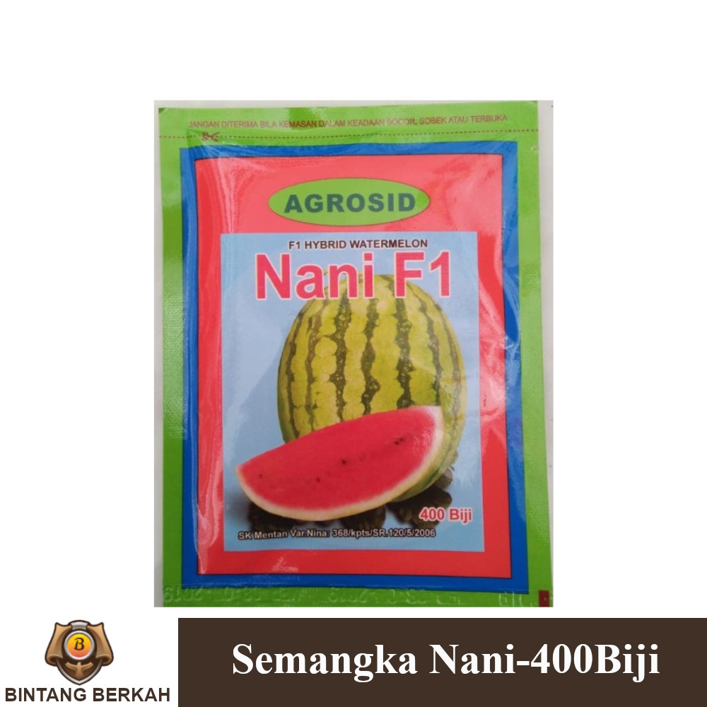 Nani 400 Biji Benih Semangka Bulat Pertanian