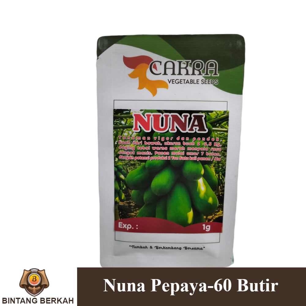 Nuna 60 Butir Benih Pepaya Hibrida pepaya California