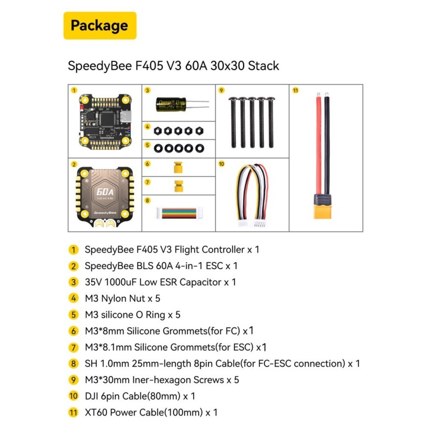 Hemat Speedybee F405 V4 Bls 60A Esc 30X30 Fc-Esc Stack Fpv Drone Flight Control