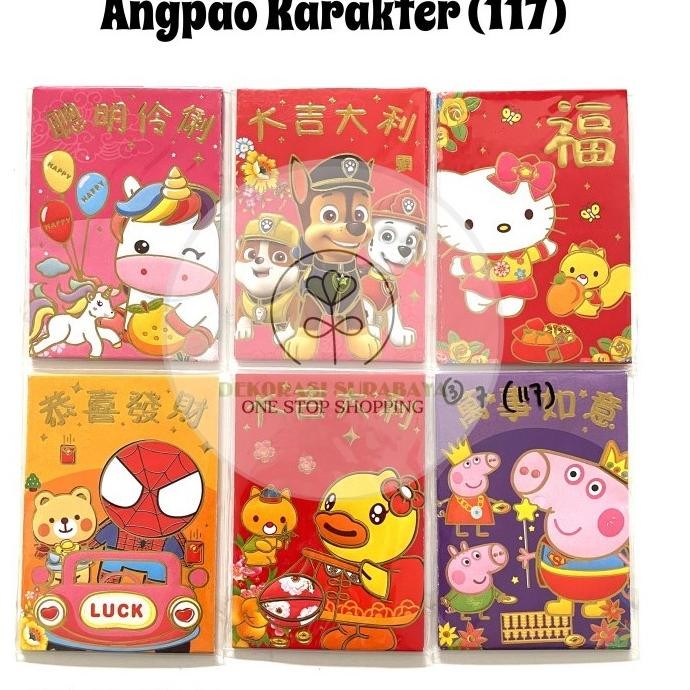 

~@~@~@~@] Angpao imlek kecil uk 8x12cm karakter perpak (1pak isi 6lembar)