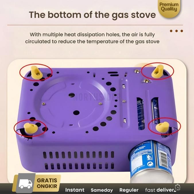 Kompor Gas Portable moka pot BBQ Hot pot Camping Latte Cassette BDZ150