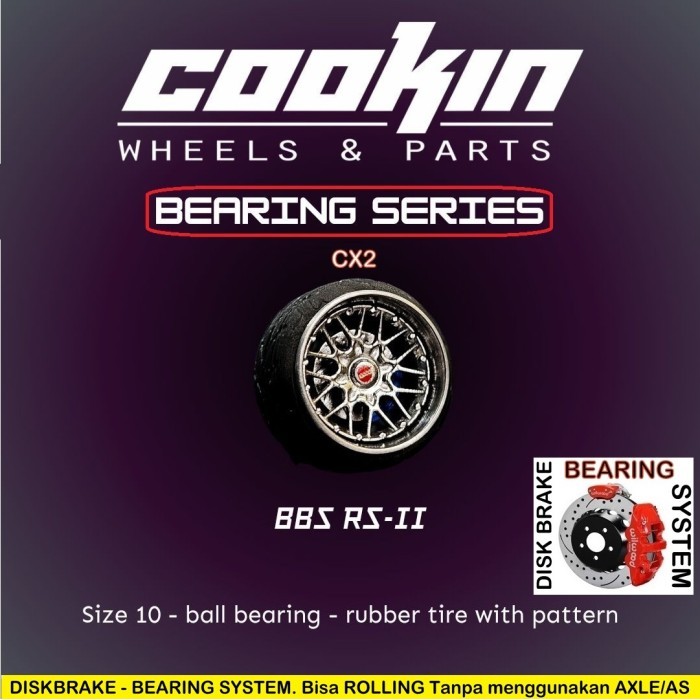 New.. Cookin Bearing Cx2 Bbs Rs-Ii 10Mm High Detailing Diskbreak+Bearing Rolling Terlama