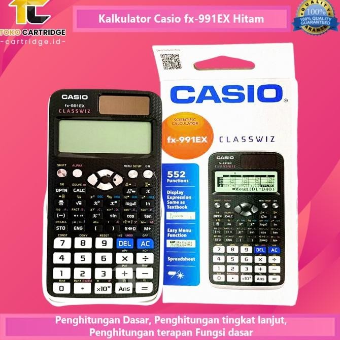 

Kalkulator Casio fx-991EX Black Calculator Scientific Kalkulator Ilmiah Standar Original