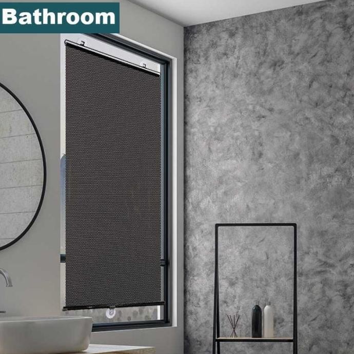 Roller Blind Tirai Cover Jendela Kaca Tempel Gorden Rumah Kantor [terbaik]