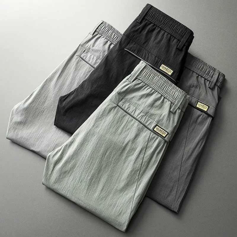 Ultra-Thin Men's Casual Pants Quick-Dry Pants/New Ice Silk Thin Pants