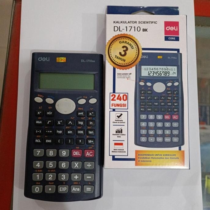 

TERBARU - Kalkulator / Calculator Scientific DL 1710 BK Deli
