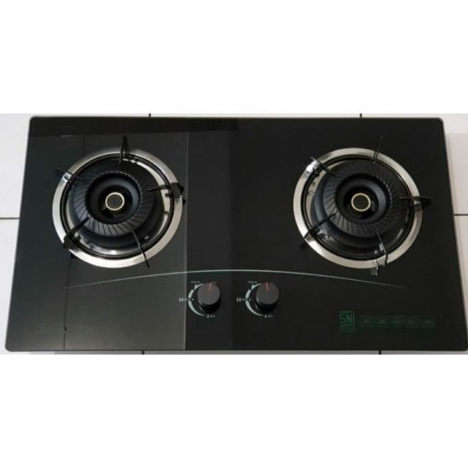 Kompor tanam kaca 2 tungku Eco Cook ec2-21 tempered glass EcoCook