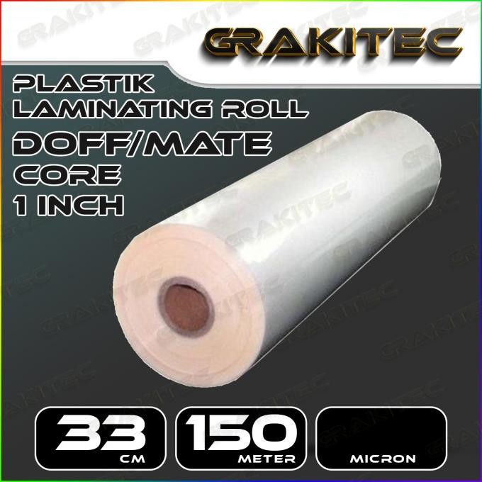 

TERBARU - PLASTIK LAMINATING ROLL 33 CM X 200 M 28 MIC DOFF / GLOSSY (SURABAYA)