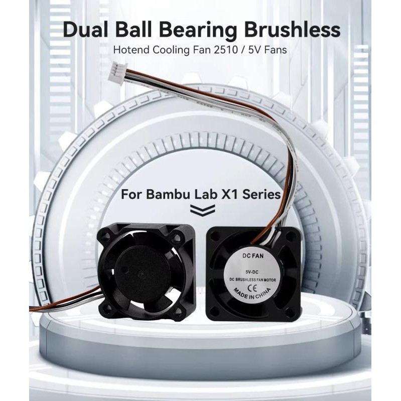 ] High Quality 2510 Cooling Fan Replacement for Bambu Lab X1 X1C X1E