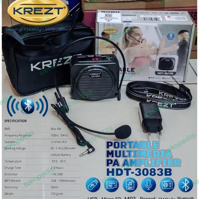 Speaker pinggang weistband Krezt HDT 3038B Original