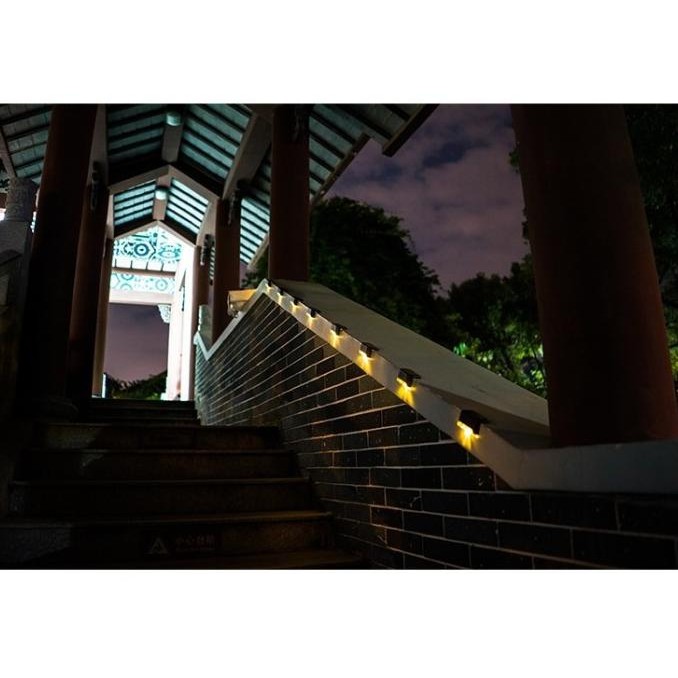 Lampu Taman Hias Dinding Deck Light Solar Waterproof Tanpa Listrik