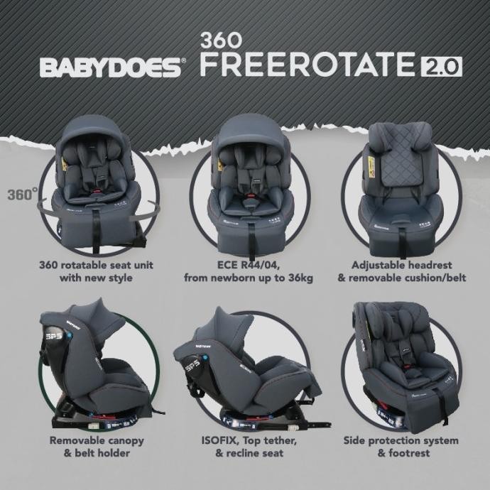 BABYDOES 360 Free Rotate 2.0 Carseat