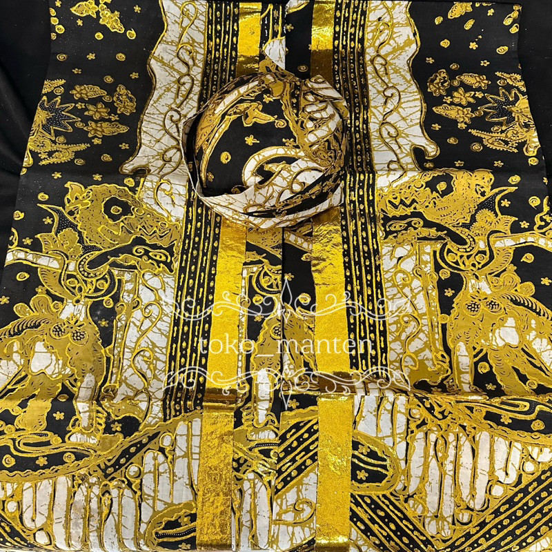 PROMO  Kain Batik Murah JARIK PRADA PENGANTIN LAWASAN WAYANG / KAIN PENGANTIN WAYANG