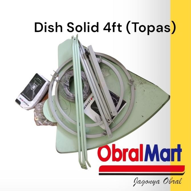 Antena Parabola / Dish Solid 4 ft (Topas), New, Original, Lengkap LNB