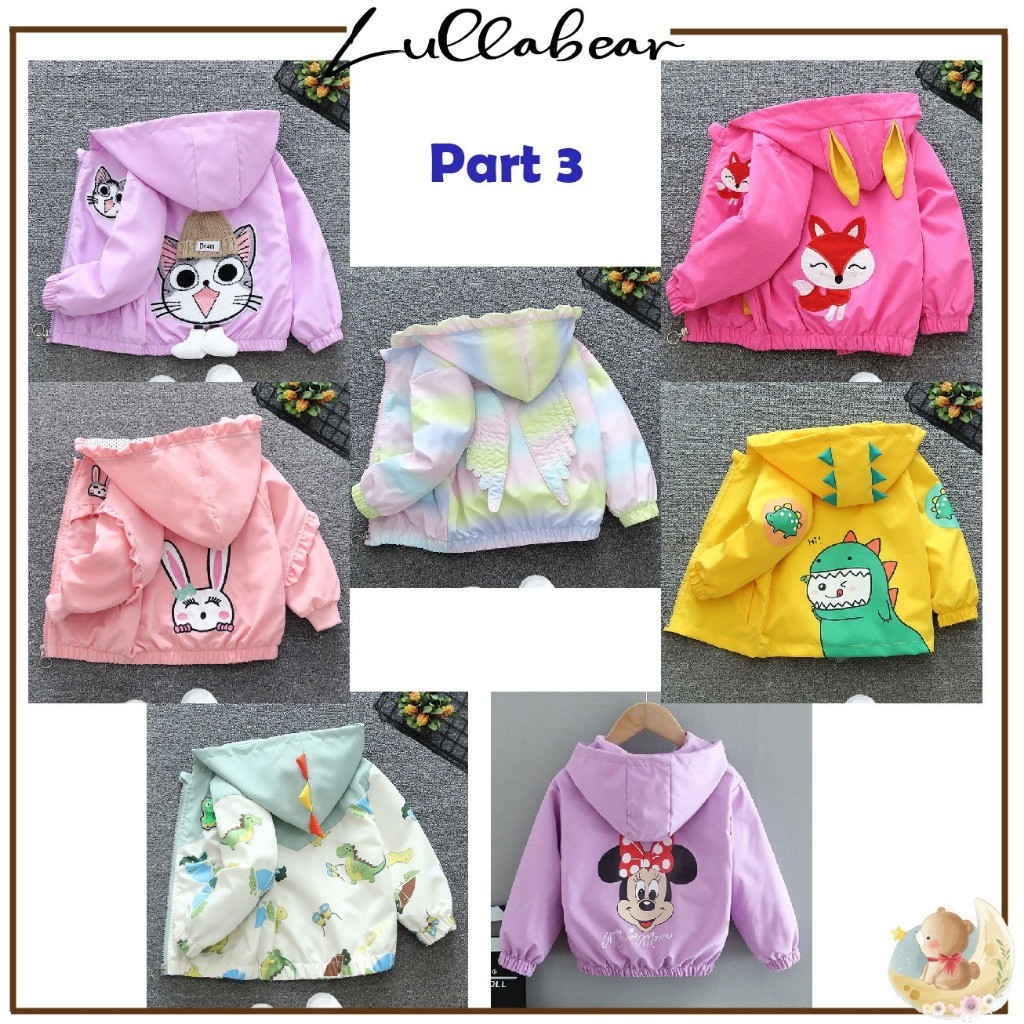 Baju Anak Halus & Tebal #3-JAKET KATUN HOODIE ZIPPER ANAK /JAKET ANAK LAKI2 PEREMPUAN / MANTEL LUCU