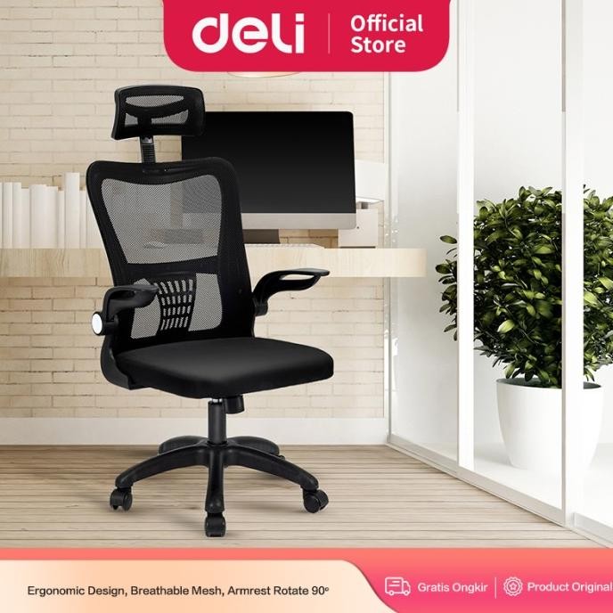 Deli Kursi Kantor / Kursi Kerja Jaring dengan Senderan Kepala E492X