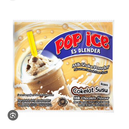 

Pop Ice Coklat Susu 1 Renceng Isi 10 Original 100%