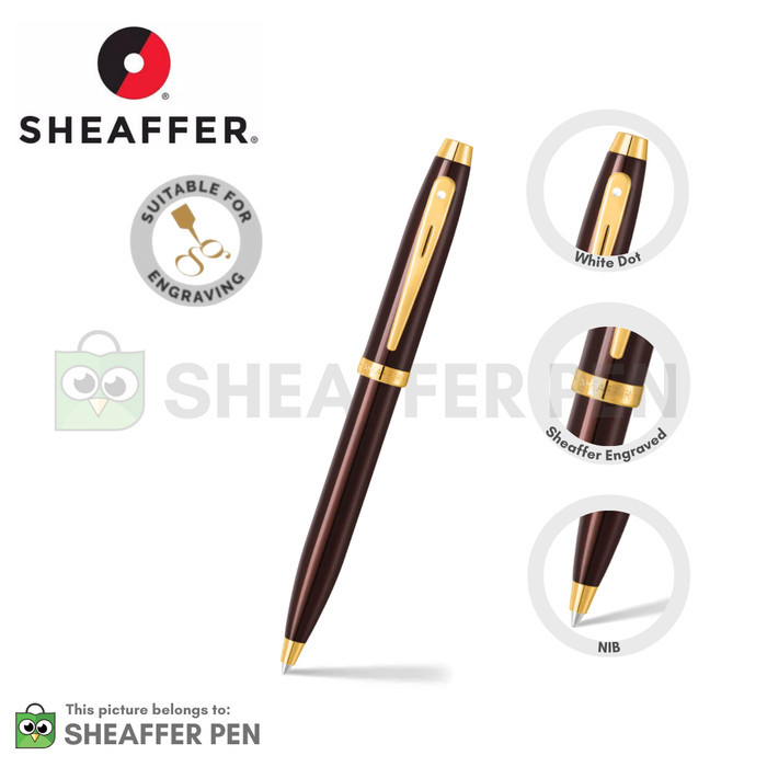 

Sheaffer 100 Glossy Coffee Brown With PVD Gold-Tone Ballpoint Pen