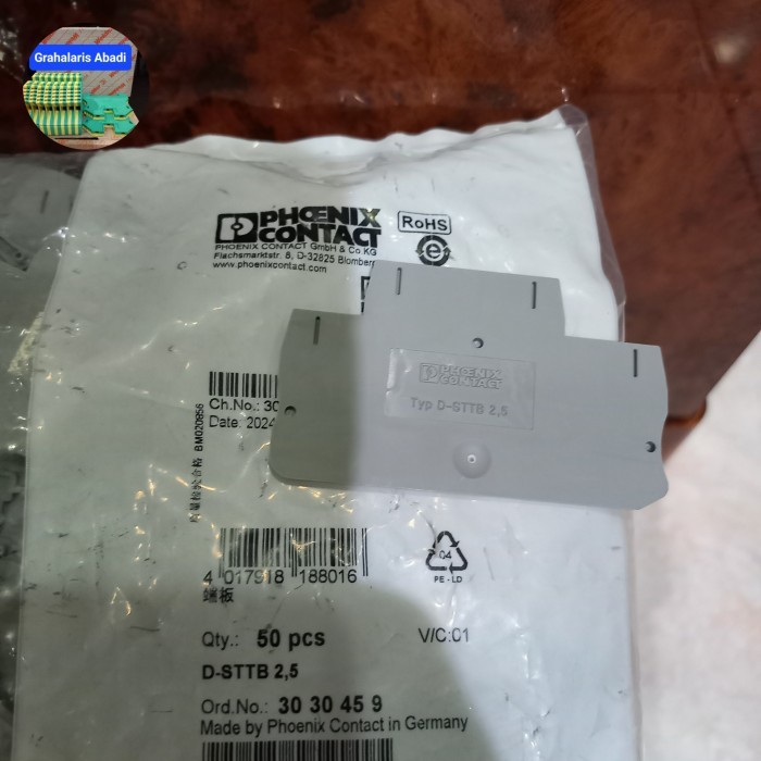 TERBARU end cover phoenix contact D-STTB 2,5 phoenix contact 3030459 BISA GRAB