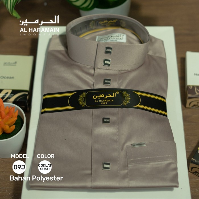 Jubah Pria AL Haramain Jubah / Gamis Pria Remaja Premium (09) | Kancing J - Cokat Susu, 44 terlaris 
