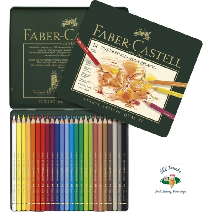 

TERBARU Faber Castell 24 Colour Pencils Polychromos Tin Case. Pensil Warna HOT SALE!