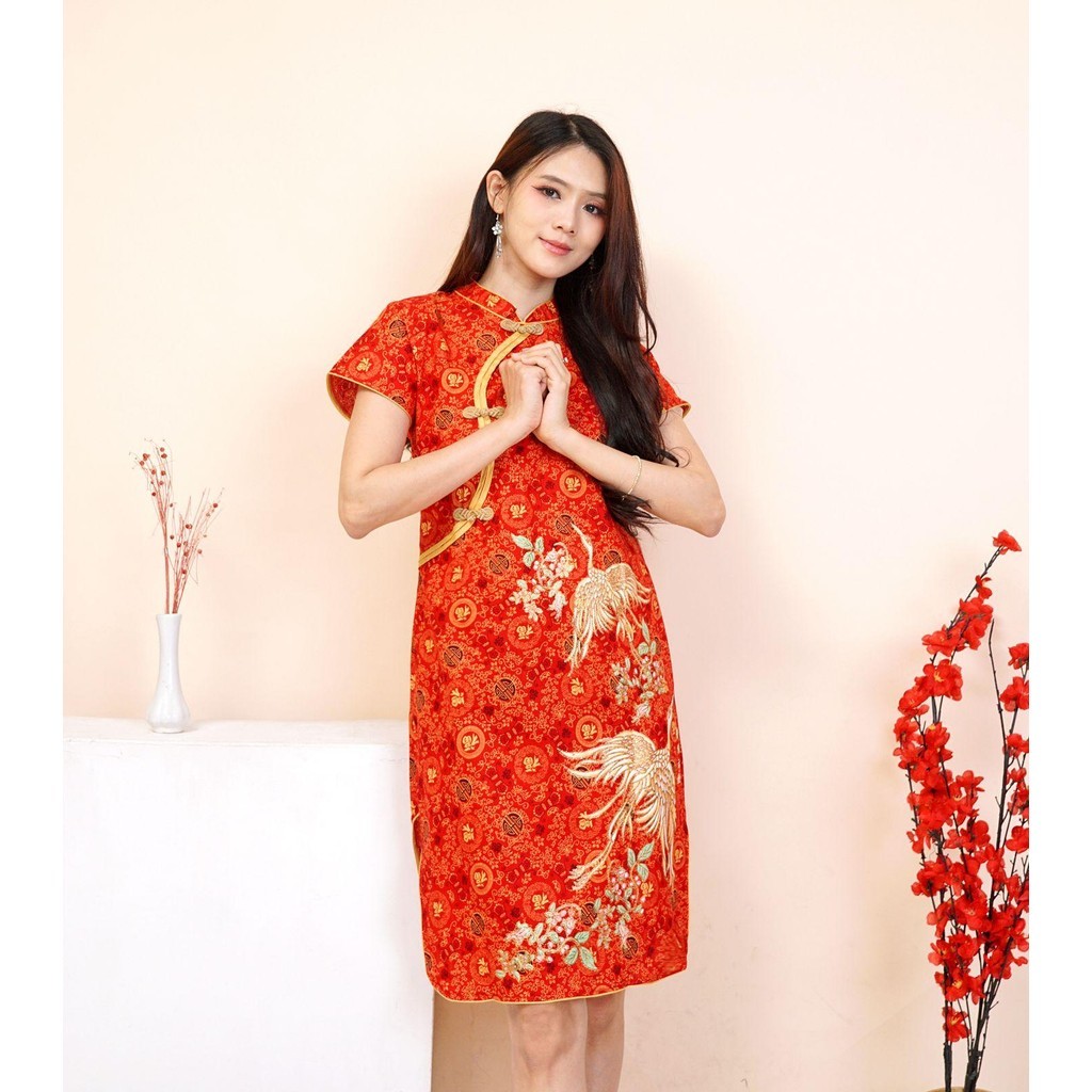 Imlek 2025 Bju Dress Fashion Kekinian Korean Style Dris Atasan Wsnita Perempuan Bj Casual Wnita Imle