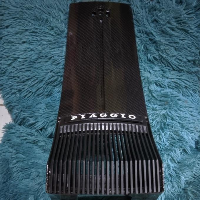 idung dasi Vespa Excel carbon celup mengkilat