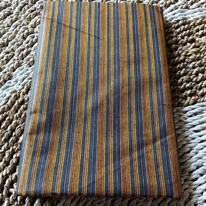 bahan kain tenun lurik kuning salur biru adat jogja solo motif baru [terbaik]