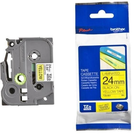 

Sale Brother Label Tape Tze 651 24Mm Black On Yellow