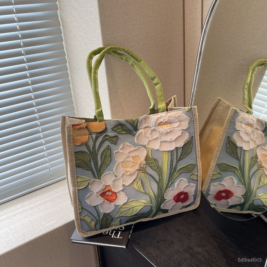 Tas Tangan Wanita Kapasitas Besar, Tas Tote Wanita, Tas Kanvas Kapasitas Besar, Tas Linen untuk Wani