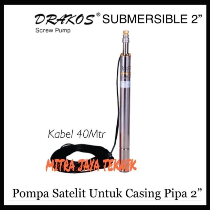 READY POMPA AIR SATELIT 2IN SUBMERSIBLE PUMP DRAKOS POMPA CELUP SUMUR DALAM