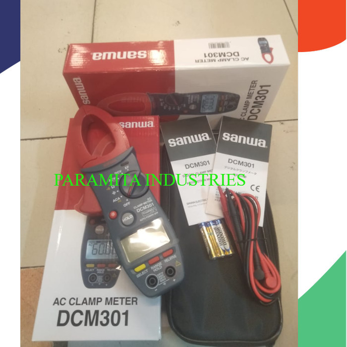 Jual Tang Ampere Sanwa Digital Clamp Meter Type Dcm-301 1000 A Ori
