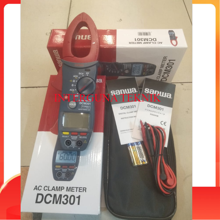 Jual Sanwa Tang Ampere Clamp Meter Type Dcm-301 / 1000 A Sanwa Original
