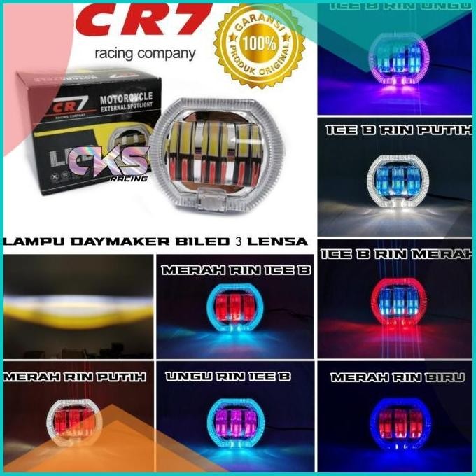 Lampu Tembak LED Daymaker Biled Projie CR7 Projie Biled Proji Biled 3