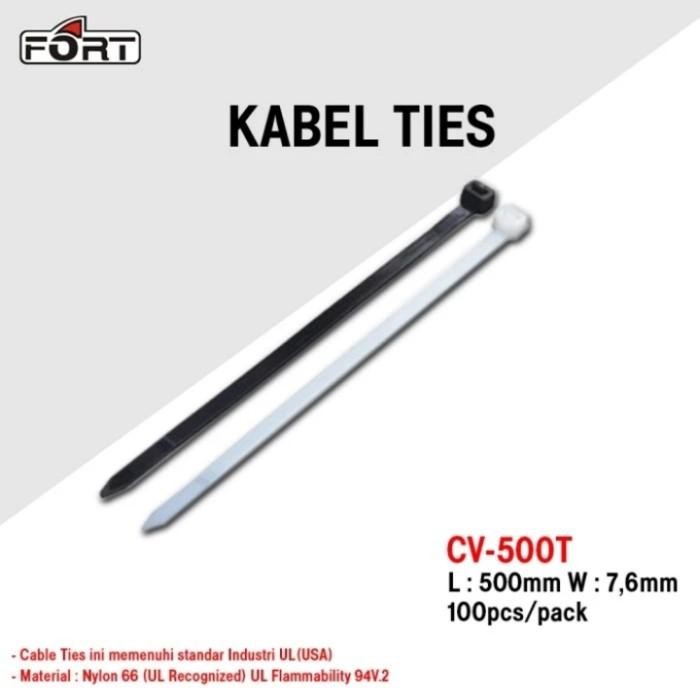 

Kabel Ties 500Mm X 7,6Mm Fort (Isi 100Pcs)