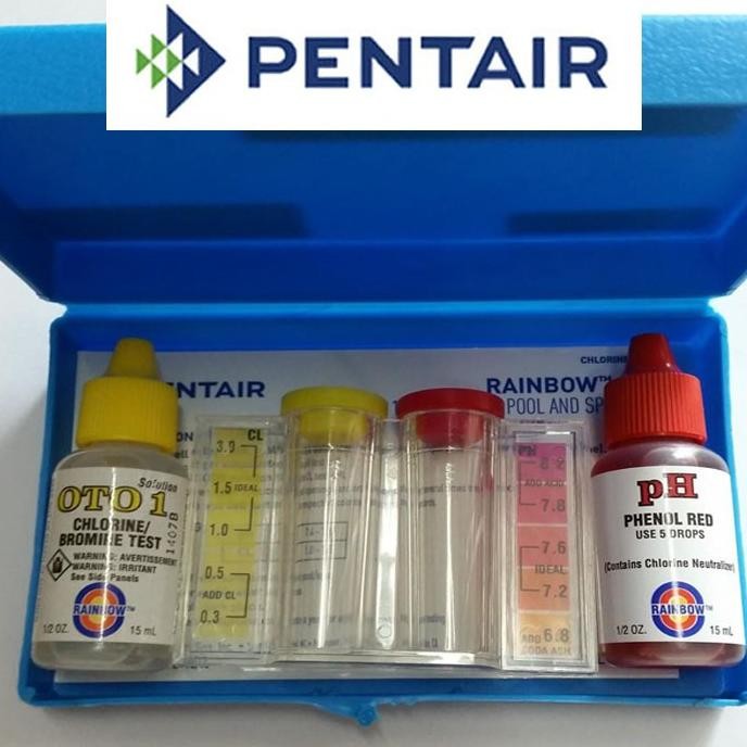 Ready Test Rainbow Pentair Kit 2 In 1 Lengkap / Teskit Alat Cek Kadar Air / Tester pH & Cl